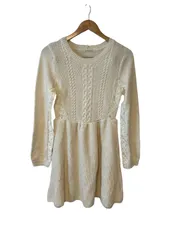 Z1508【美品】 L'est Rose レストローズ　ニットワンピース　タグ付き　レディース　ホワイト　白　サイズ2