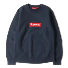 Supreme navy hotsell box logo crewneck