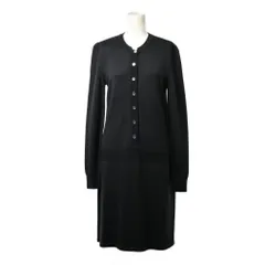 CHANEL カシミヤシルク混 ニット ワンピース ココマークボタン7個付き