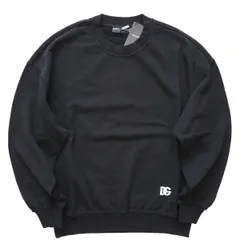 2024 DOLCE&GABBANA DGロゴ tree banano スウェット シャツ XL Jersey T-shirt with all-over flocked DG logo in Black for