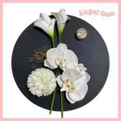 白金 胡蝶蘭髪飾り 水引 和玉 成人式 結婚式 卒業式 和装前撮り 振袖 袴 2403