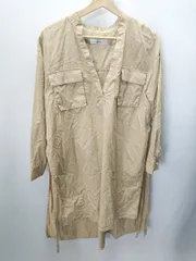 ◇ Allumer アリュメール 長袖 ロング丈 ワンピース 表記なし ベージュ レディース E  【1407020061704】