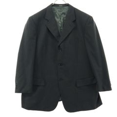 REGAL リーガル ストライプ柄 長袖 テーラードジャケット ブラック系 メンズ 古着