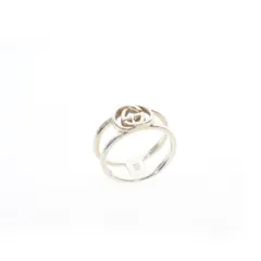 グッチ GUCCI インターロッキング ワイド オープン バンドリング 指輪 アクセサリー 20 シルバー