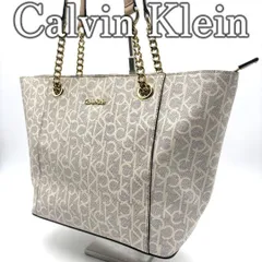 Calvin Klein カルバンクライン PVC チェーンショルダー トートバッグ A4対応 / Calvin Klein PVC Chain Shoulder Tote Bag A4 Size