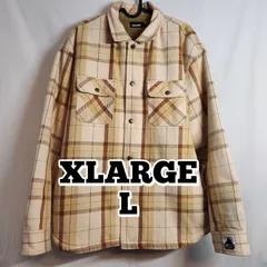 XLARGE チェック柄ボアジャケット Lサイズ