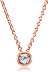 種類3:ピンクゴールド/35+3cm/ニッケルフリー ネックレス レディース 女性用 1粒 1石 ワンストーン スワロフスキー シンプル 定番 きれいめ おしゃれ かわいい アクセサリー ジュエリー 送料無料 金属アレルギー対応 長さ 選べる ギフト プレゼン