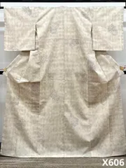 本場結城紬 80亀甲 モダン 正絹 躾糸付き