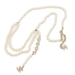 極美品CHANELシャネルパールベルトネックレスチェーンココマーク