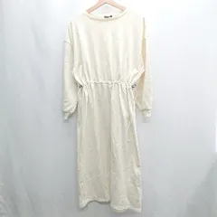 ◇ Ranan ラナン 長袖 ロング丈 ワンピース サイズM クリーム系 レディース E  【1408220004591】