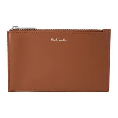 新品 ポールスミス PAUL SMITH カードケース CARD CASE ブラウン 茶 レッド 赤