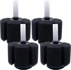 RedBeryl スポンジフィルター 水槽 投げ込み式 ろ過装置 交換用 取替え 水草 シングル(本体4個,  XY-280)