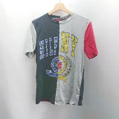 ◇ ⊂ TOMMY HILFIGER トミーヒルフィガー 半袖 Tシャツ サイズS レッド グレー ネイビー系 メンズ E  【1503060017067】