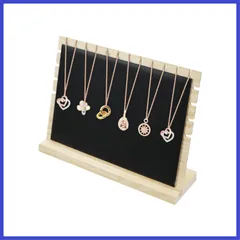 ピアス リング ネックレス ペンダント ディスプレイ 掛け ベルベット調 11本用 整理 アクセサリースタンド L型 ジュエリーボード ネックレススタンド