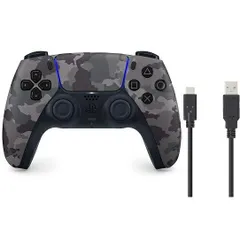 【新品】【特典 充電ケーブル3m 付き】【純正品】DualSense ワイヤレスコントローラー グレー カモフラージュ PlayStation 5 PS5 CFI-ZCT1J06