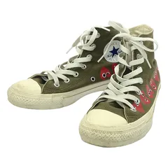 PLAY COMME des GARCONS / プレイコムデギャルソン | CONVERSE ALL STAR HI コンバース オールスターハイ ハートプリント | 24 | オリーブ / レッド / ブラック | レディース