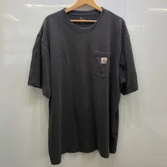 carhartt/カーハート ポケットTシャツ ORIGINAL FIT 半袖 Tシャツ ワンポイント刺繡 オーバーサイズ ビッグサイズ メキシコ製 メンズ 2XL ダークグレー