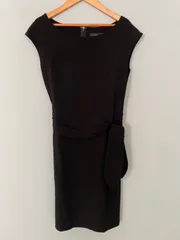 レディースM-PREMIER エムプルミエ　ワンピース　日本製　長袖　モヘア風　毛 黒