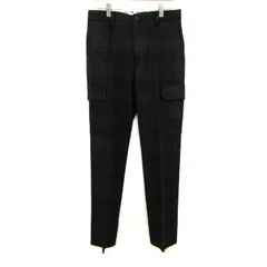 ダーバン カーゴパンツ ボトムス チェック柄 ウール 日本製 メンズ 74サイズ ブラック Durban 【中古】のサムネイル