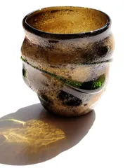 銀彩ロック（青）｜伝統的な宙吹きガラスのグラス・器｜肥前