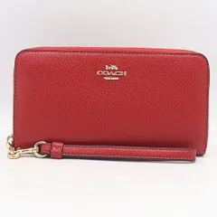 未使用品 コーチ ゴールド金具 C4451 レッド レザー レディース長財布 OGH 2000000 NSK