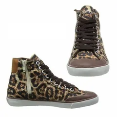 【※アウトレット※】リプレイ REPLAY シューズ スニーカー ハイカット GWV61 C0002T レディース アニマルプリント レオパード ブラウン