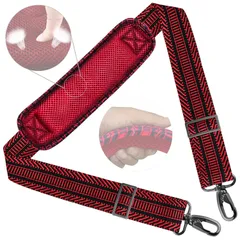 【在庫処分】[ZINZ] 147CM ナイロン ショルダーベルト ショルダーストラップ 超耐久性 肩掛けひも - ショルダーバッグ・PC バッグ・カメラケース・ビジネスバッグ・スポーツバッグ・ツールキット・ギターバッグ など，ブラックレッドジャカード