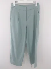 ◇ NATURAL BEAUTY BASIC タック スラックス パンツ サイズM ミント グリーン系 レディース E  【1304180002366】