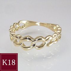 18金 リング 指輪 k18 gold 喜平 デザインリング キヘイ インフィニティ 無限大∞ プレゼント 女性 地金 品番ma-0392　2営業日前後の発送予定