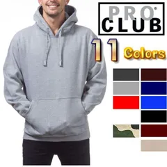 5XLサイズ【142】PRO CLUB (プロクラブ) 13 OZ ヘビーウェイト S～7XL 【全11色】無地 プルオーバーフーディのサムネイル