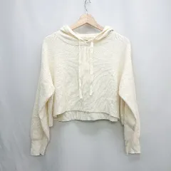 ◇ ⊇ COCO DEAL ココ ディール フード付き ニット 長袖 セーター サイズ2 ホワイト レディース E  【1412260014359】