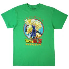 メンズ レディース Tシャツ 【クリックポスト対応可】 DRAGON BALL Z ドラゴンボール ゼット SUPER SAIYAN TEE 超サイヤ人 Tシャツ 悟飯 カカロット 悟空 ベジータ トランクス 緑 グリーン 男女兼用 アニメ テレビ 鳥山