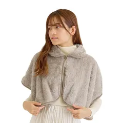 【新品】 【ふわもこで暖かい】 ポンチョ フリース もこもこ ルームウェア 部屋着 肩当て 肩掛け ショール 毛布 ブランケット ケープ あったかグッズ 防寒 肩をあたためる 肩 あたため 秋 冬 cenoterico ブラウン 1