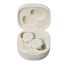 オーディオテクニカ ワイヤレスイヤホン サンドホワイト Bluetooth 急速充電 小型 軽量 サスティナブル ATH-SQ1TW STB