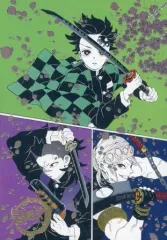 【中古】キャラカード 竈門炭治郎＆不死川玄弥＆宇髄天元 「鬼滅の刃 吾峠呼世晴原画展 箔押しイラストカードコレクション」