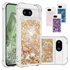 Google Pixel 8a 背面カバー 10色 透明 流砂 ソフト 耐衝撃 おしゃれ かわいい グーグル ピクセル 8a スマホケース キラキラ ラメ スパンコール グリッター 流れ