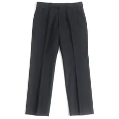美品□LOUIS VUITTON/ルイヴィトン LVロゴシルバー金具 ベルト ウール センタープレスパンツ/トラウザーズ/スラックス 黒 40 伊製 正規品のサムネイル