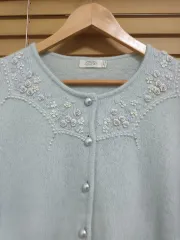 日本 レディース ウールクロップカーディガン S サイズ