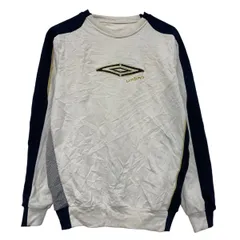 UMBRO ロゴスウェット トレーナー アンブロ キッズ S~ ホワイト ラグラン 古着卸 アメリカ仕入 a611-5283のサムネイル