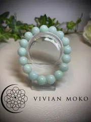 SALE‼️💎天然石   大玉  ミルキーグリーン  アマゾナイト    ブレスレット   レディース＆メンズ     D422