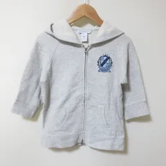 C191　Abercrombie&Fitch 　アバクロンビー&フィッチ　グレー　半袖　パーカー　ジップアップ　S　