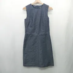 ◇ ⊂ CK39 Calvin Klein カルバン クライン ノースリーブ 膝丈 ワンピース サイズ4 ネイビー レディース E  【1501160029058】のサムネイル