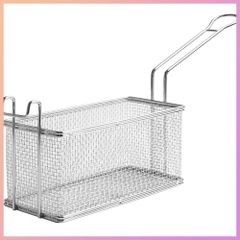 ☆人気商品☆ポテトフライヤー 網 業務用 (幅127×奥行280)フライヤーバスケット 揚げ網 カゴ 18-8ステンレス