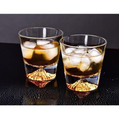 大好評☆ ウイスキー グラス 2個セット 富士山グラス 270ml ロックグラス アルコールグラス ペアグラス おしゃれ お土産 結婚祝い プレゼント