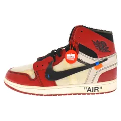 NIKE (ナイキ) ×OFF‐WHITE THE 10 AIR JORDAN 1 CHICAGO オフホワイト ザテン エアジョーダン1 シカゴ ハイカットスニーカー US9.5/27.5cm ホワイト/レッド AA3834-101のサムネイル