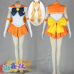 美少女戦士　セーラームーン　コスプレ　戦士服　セーラーヴィーナス　星野美奈子 美少女戦士セーラームーン コスプレ用ウィッグ】愛野 美奈子