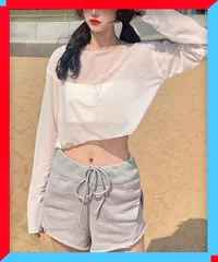 新品 レディース シアートップス 透け感 シースルーTシャツ 韓国風カジュアル 大人可愛い 丸首カットソー 春秋夏 黒白【送料無料】