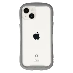 iFace Reflection iPhone 14 専用 ケース クリア 強化ガラス (グレー)【アイフェイス アイフォン14 用 iphone14 用 カバー 韓国 耐衝撃 透明 ストラップホール】