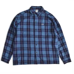 CALTOP キャルトップ 2000 L/S OMBRE CHECK SHIRT チェック長袖 シャツ サイズM ブルー アメリカ製 メンズ