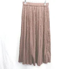 ◇ ⊂ PERSON'S パーソンズ ロング プリーツ スカート サイズM ブラウン レディース E  【1412260037716】